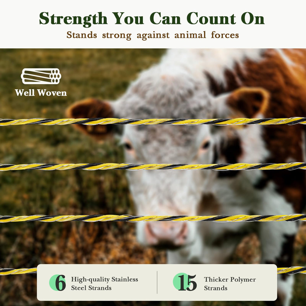 Aclastool Electric Fence Wire showing stainless steel strands