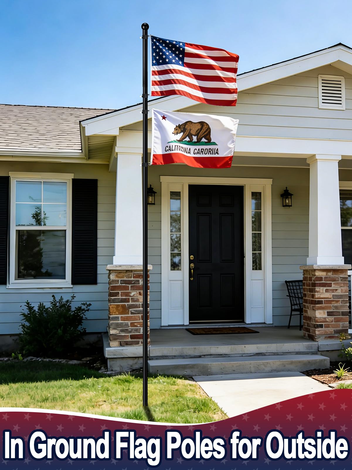 Acostop 10ft flagpole installation guide included