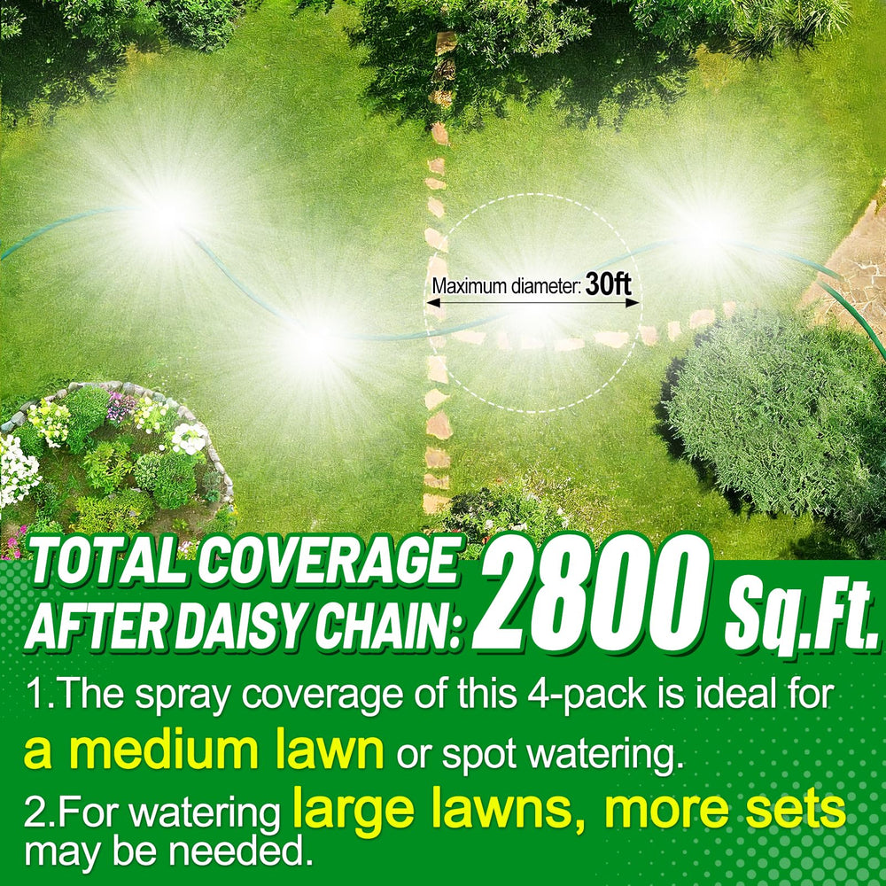 Acostop metal sprinkler with aluminum base installed in garden soil