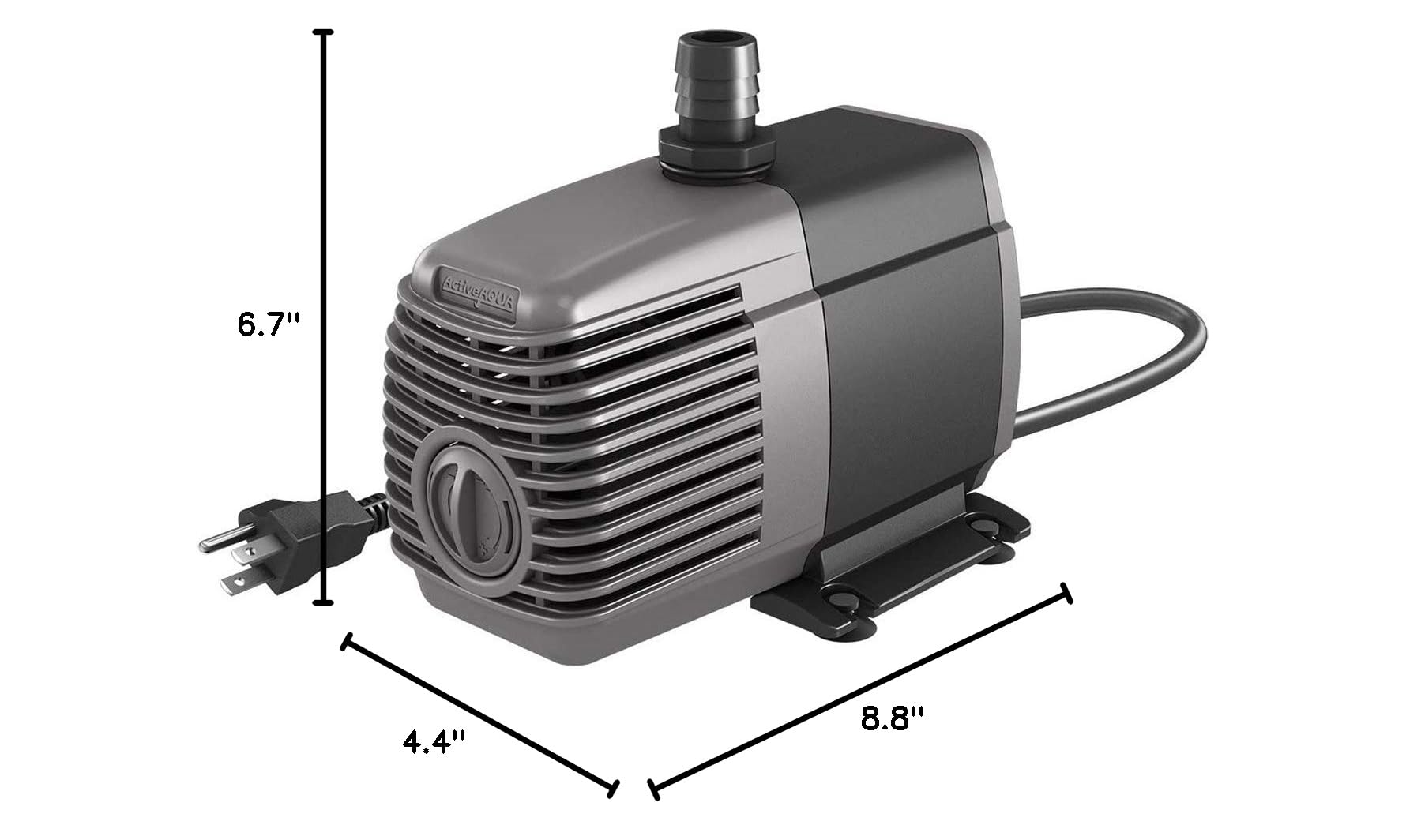 ACTIVEAQUA Submersible Water Pump 800 GPH close-up of ceramic shaft