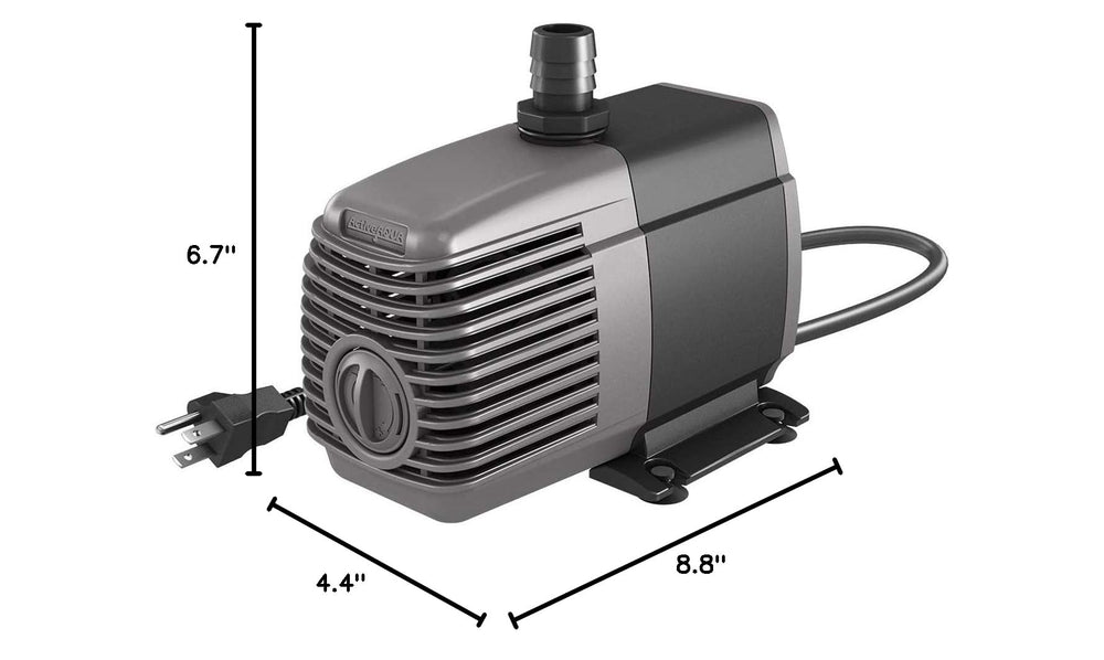 ACTIVEAQUA Submersible Water Pump 800 GPH close-up of ceramic shaft