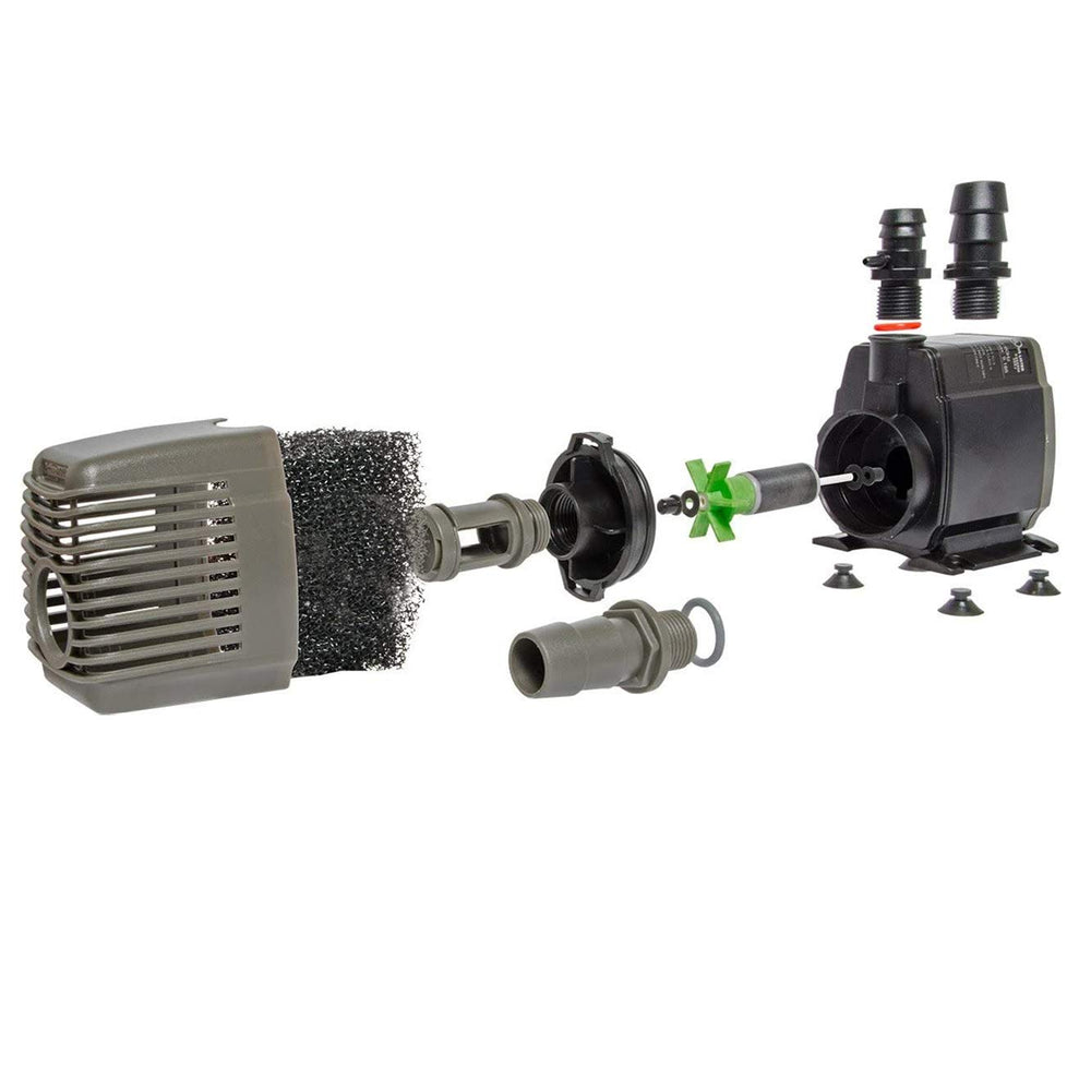 ACTIVEAQUA Submersible Water Pump 800 GPH in a hydroponic setup