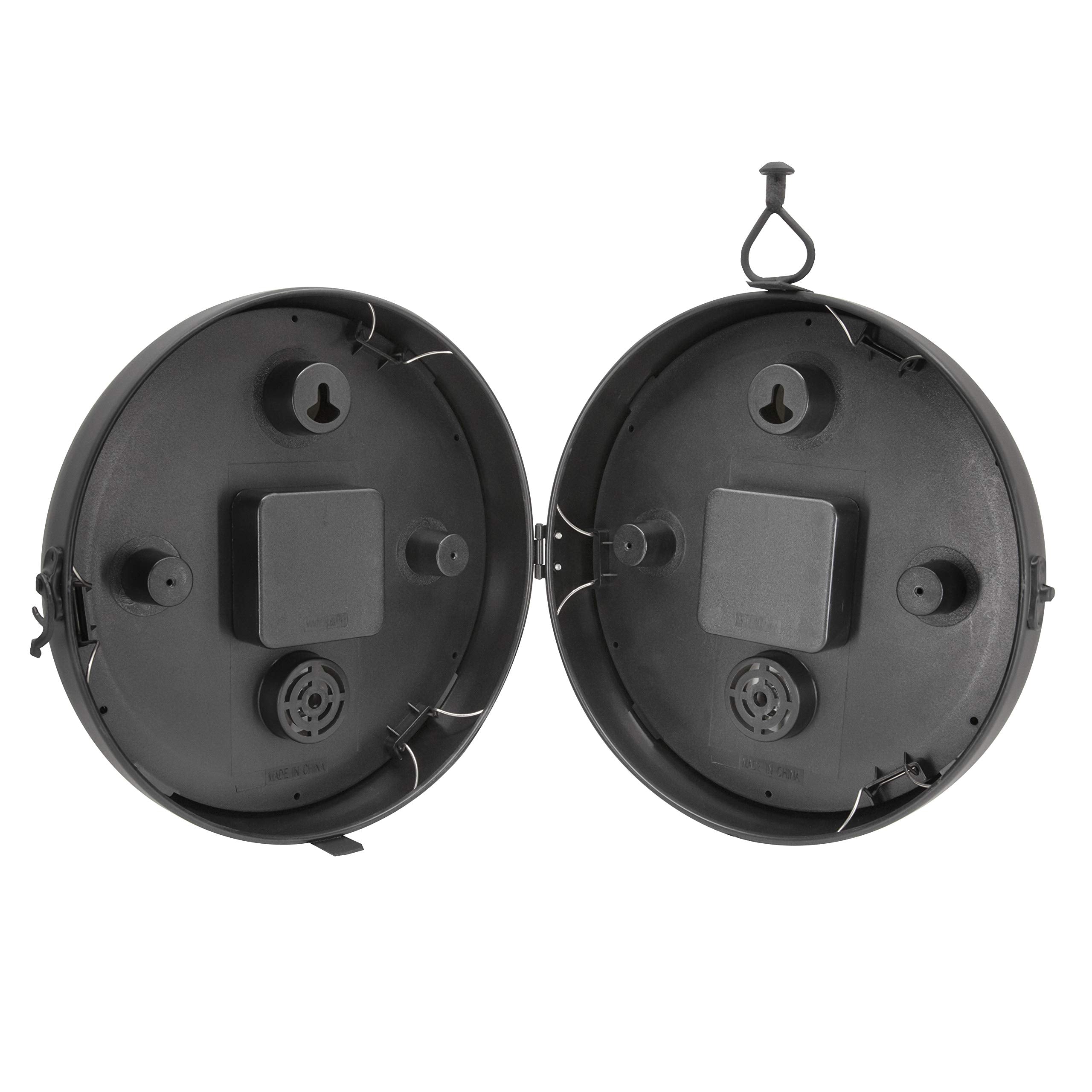 AcuRite clock showing silent quartz movement mechanism