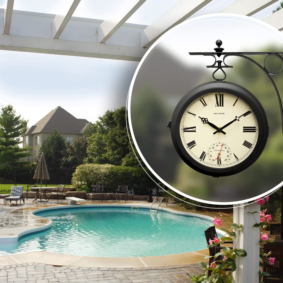 AcuRite clock with elegant Roman numerals
