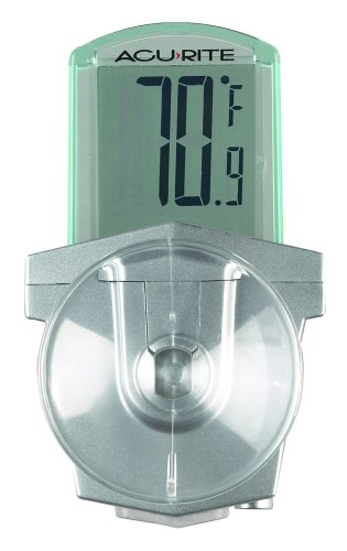 AcuRite Digital Outdoor Window Thermometer in white front view