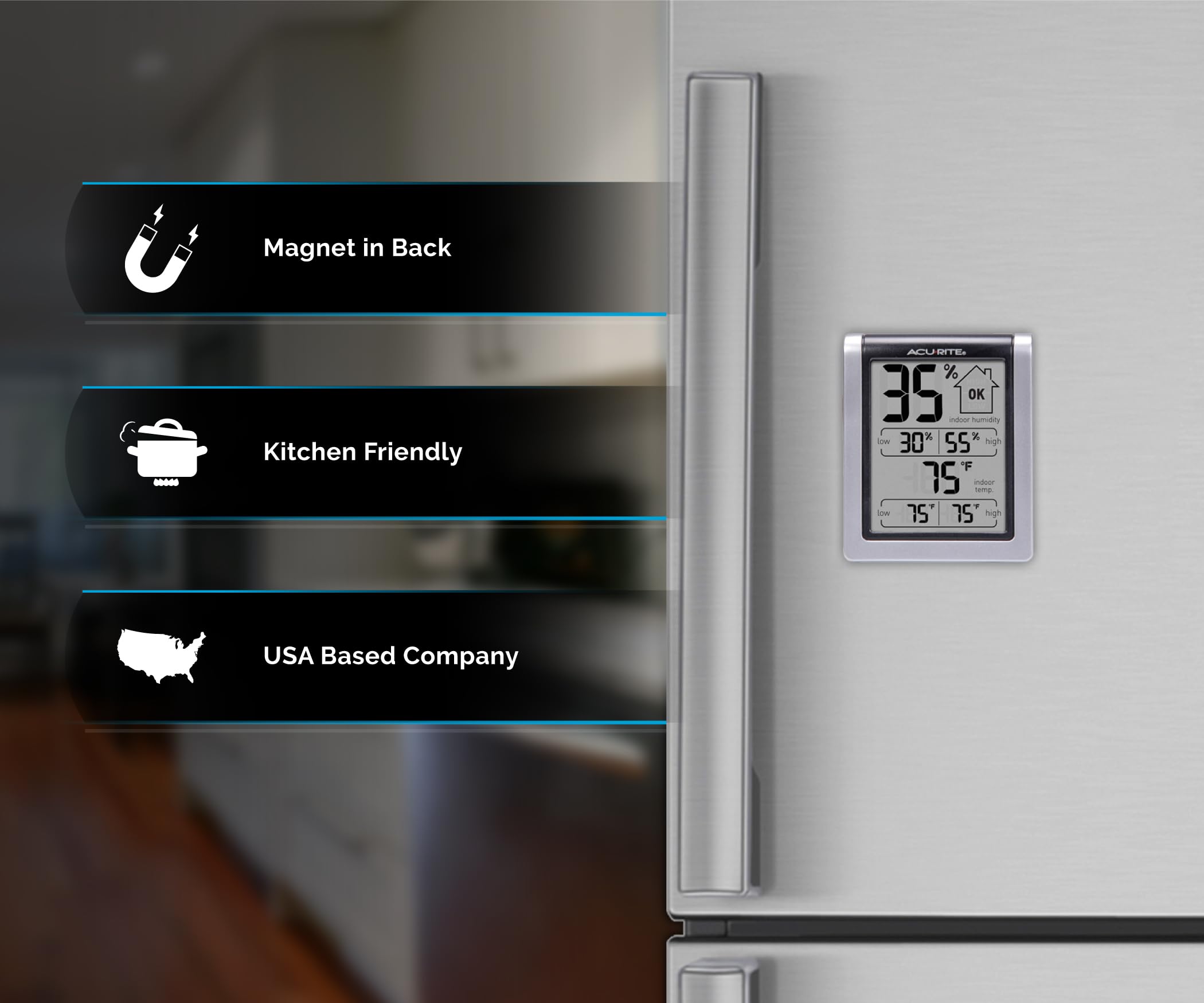 AcuRite Indoor Humidity Monitor with temperature readings