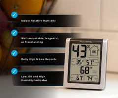 AcuRite Indoor Hygrometer with clear digital display