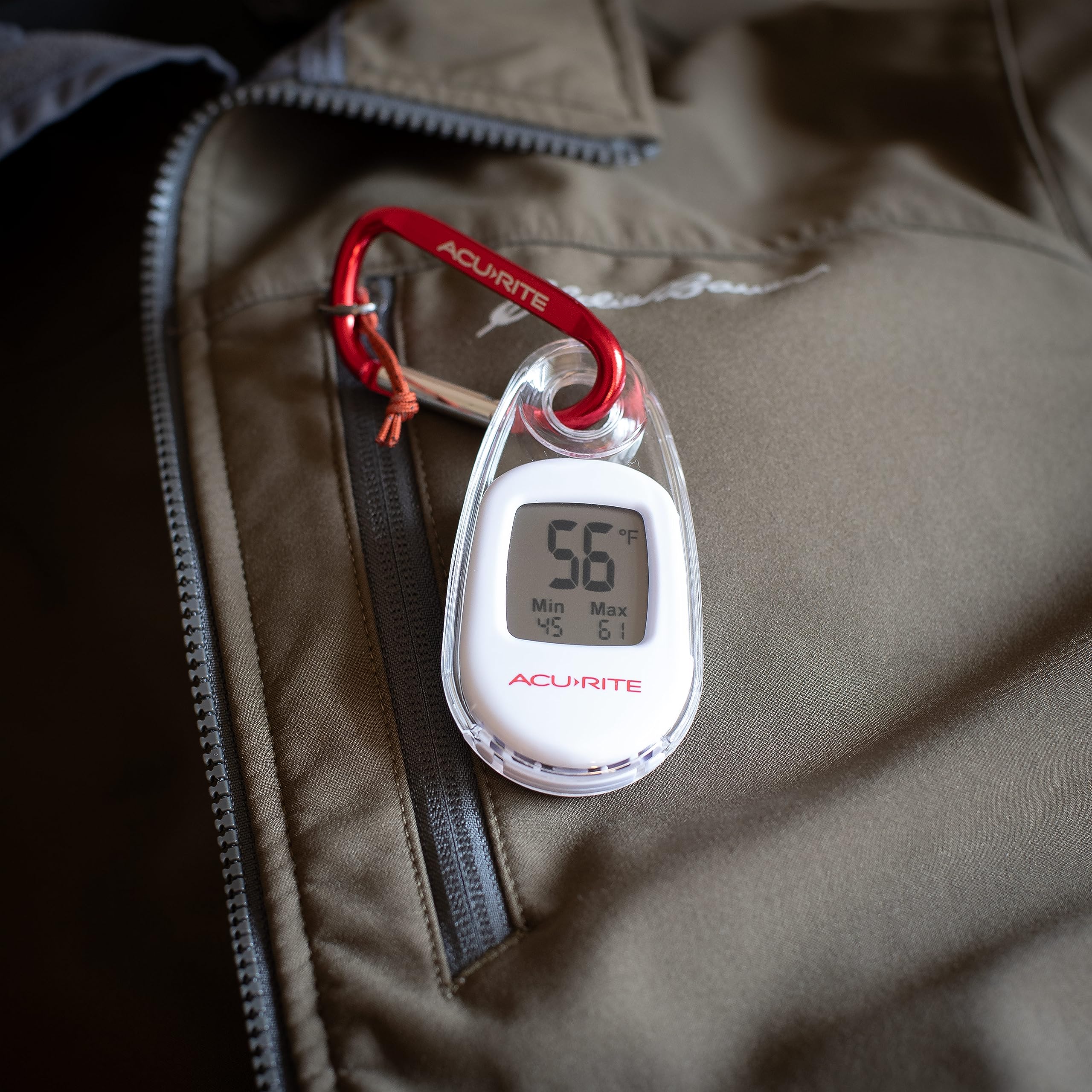 AcuRite thermometer with battery compartment open