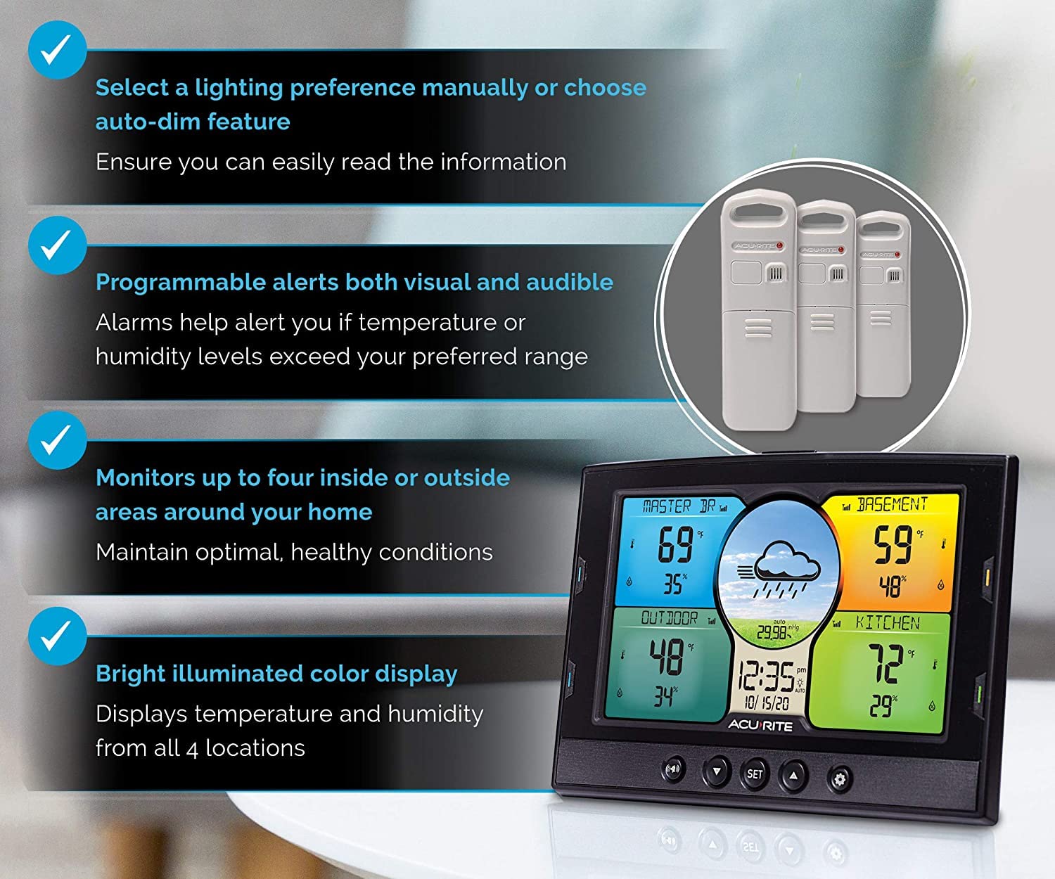 AcuRite weather station packaging and contents