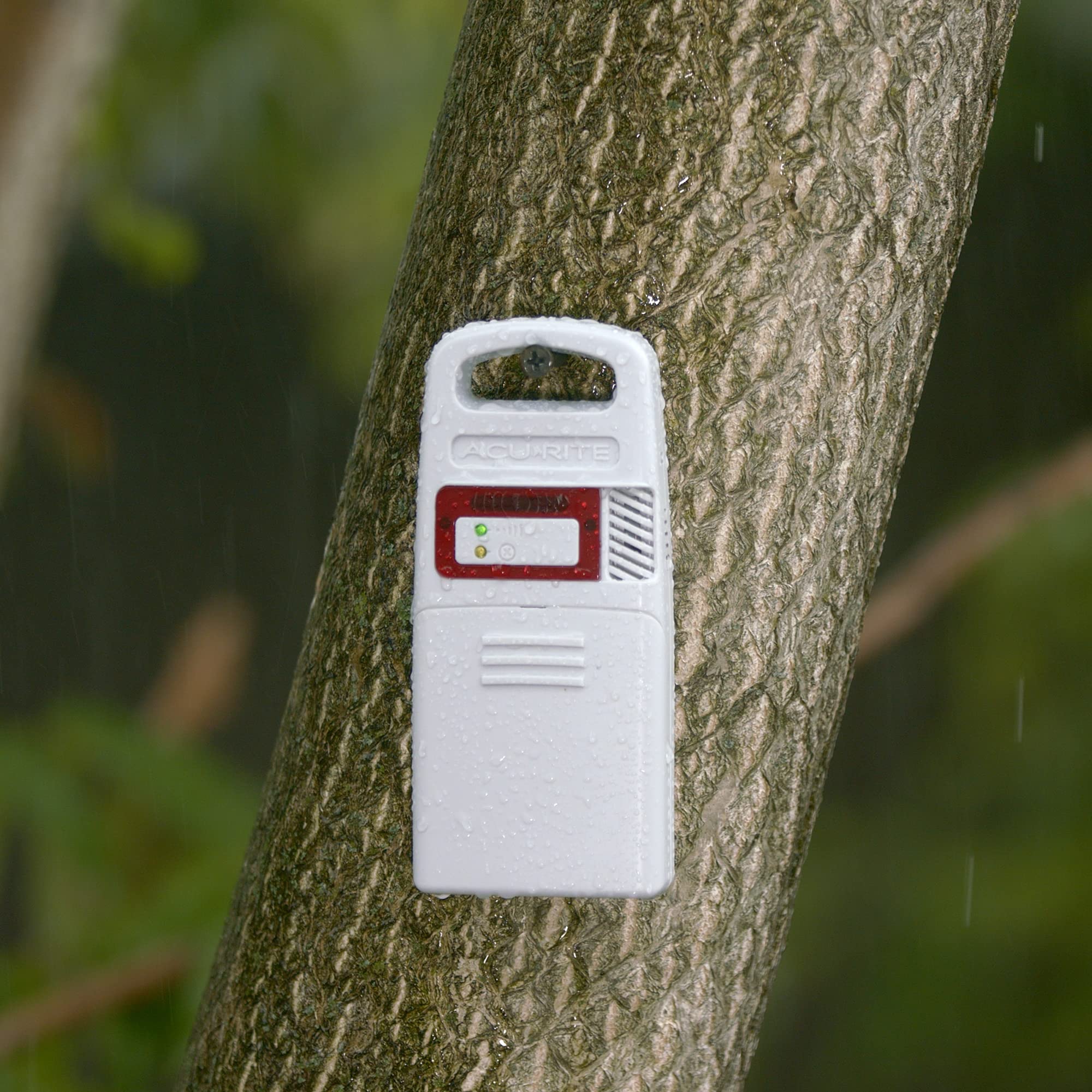 AcuRite Weather Station with outdoor sensor mounted on wall