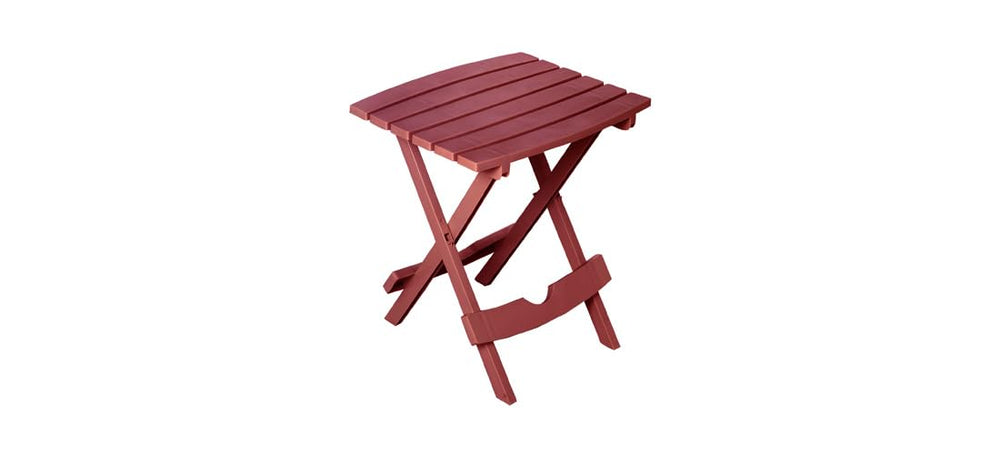 Adams Quick-Fold Side Table Merlot front view