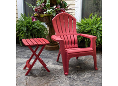 Adams Quick-Fold Side Table Merlot side view