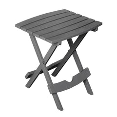 Adams Quik-Fold® Side Table charcoal model front view