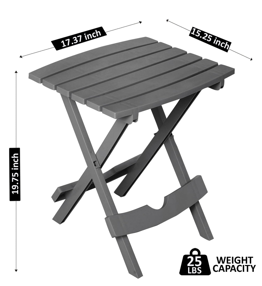 Adams Quik-Fold® Side Table folded flat for storage