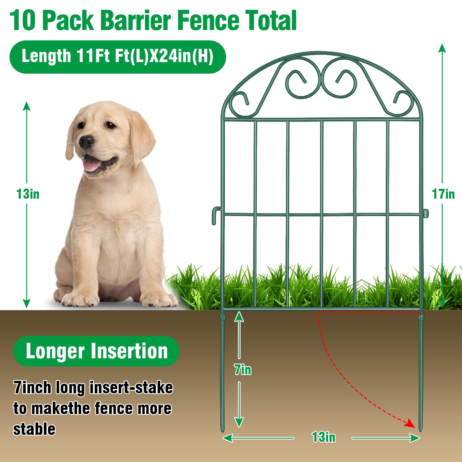 ADAVIN garden fencing with collapsible feet in a garden setting