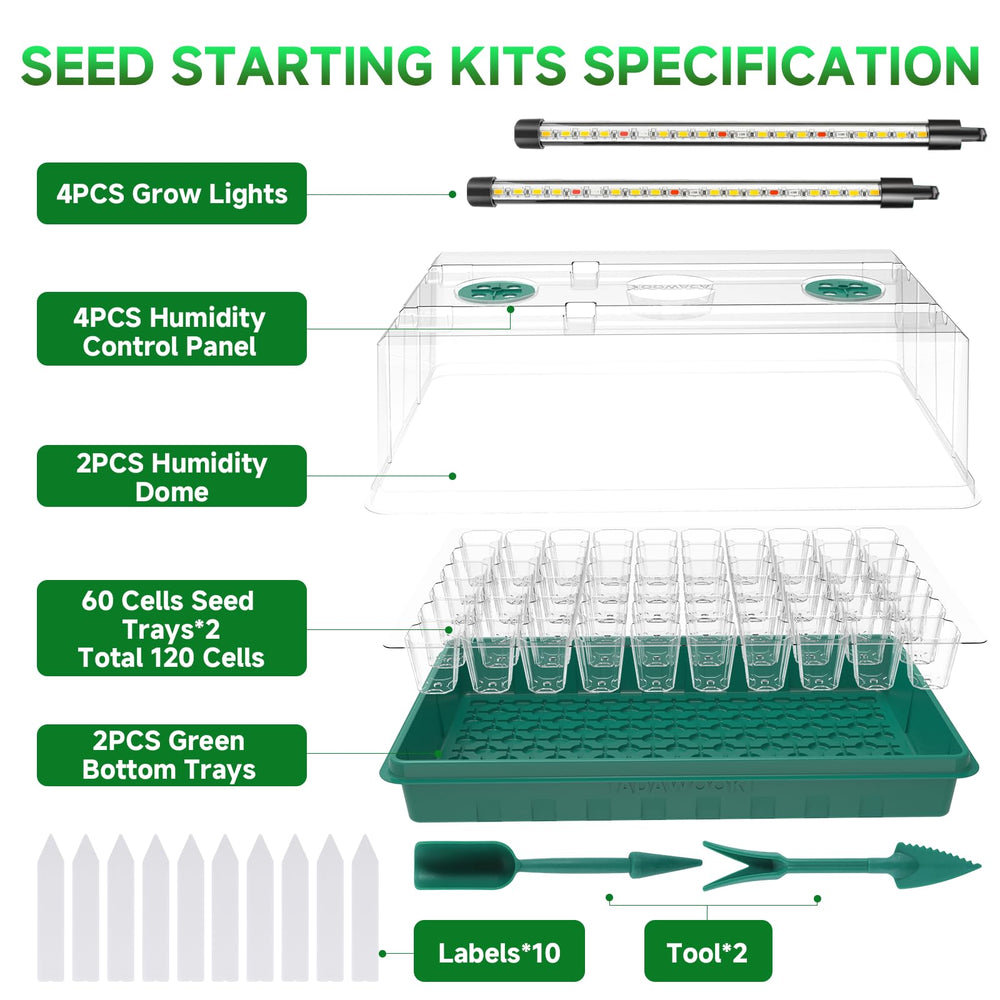 Adawook Seed Starter Kit with adjustable humidity dome