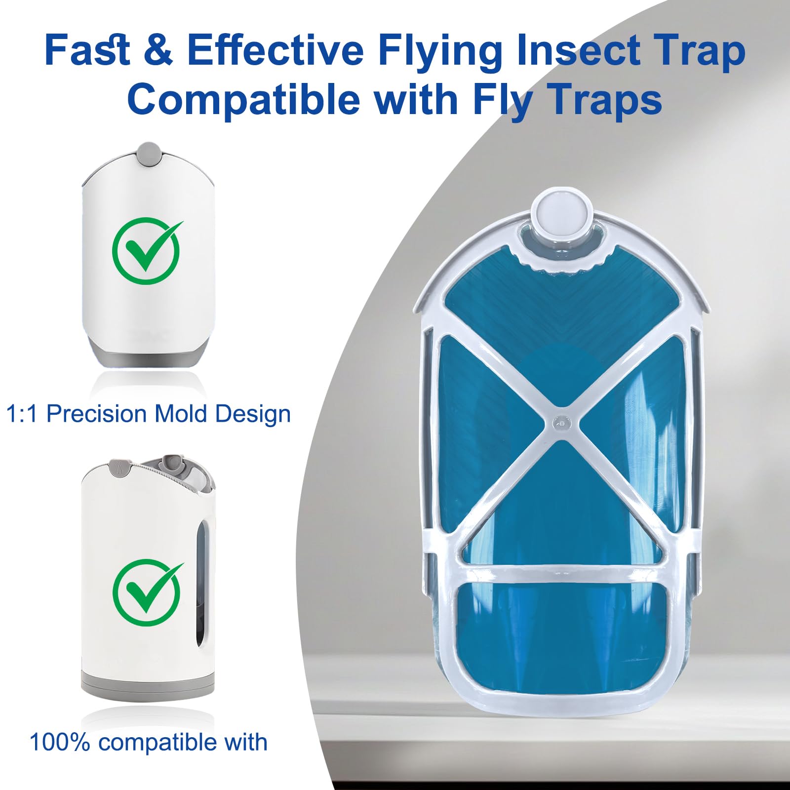Adhesive side of Dickinda flying insect trap refill cartridge