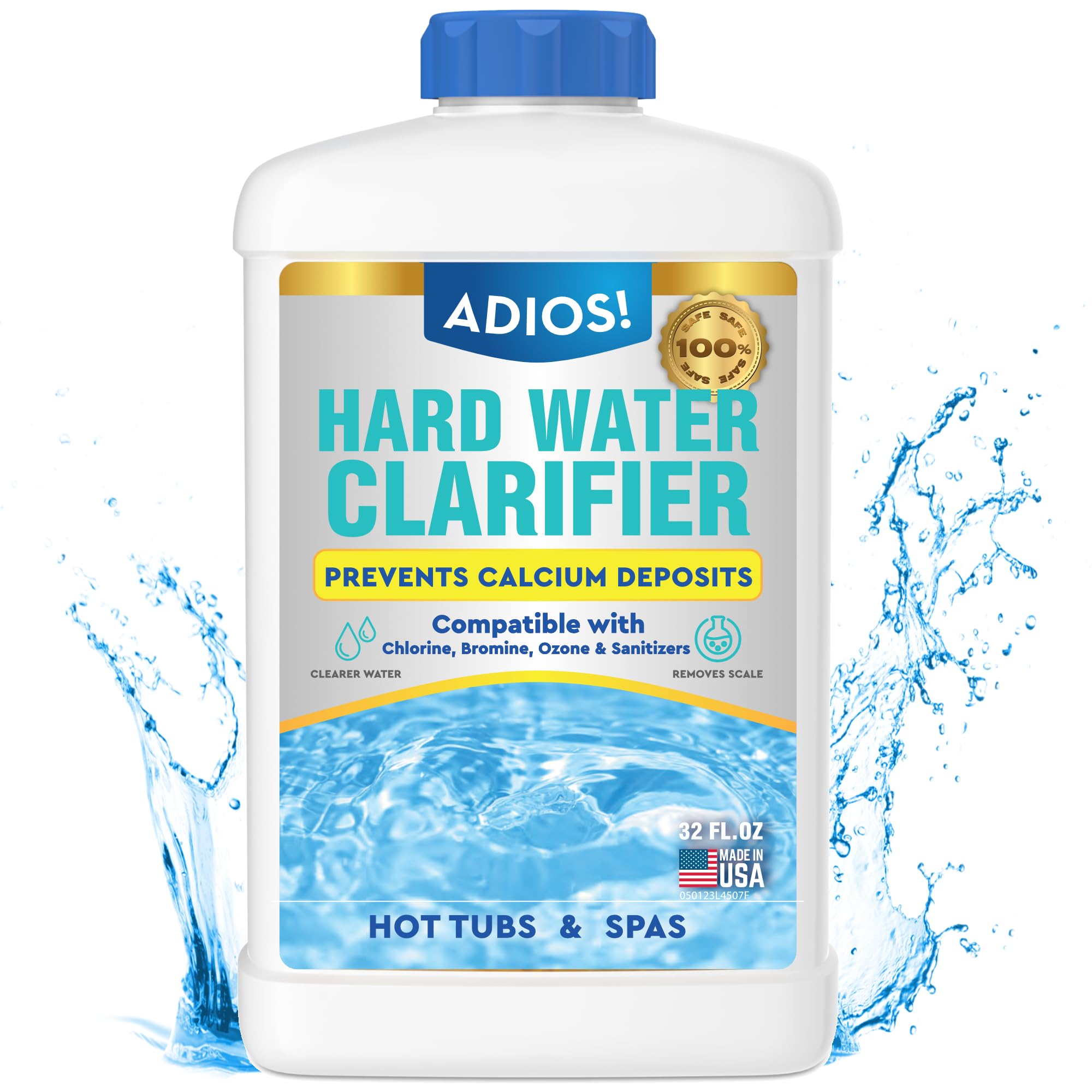 ADIOS! Hard Water Clarifier 32oz bottle front view
