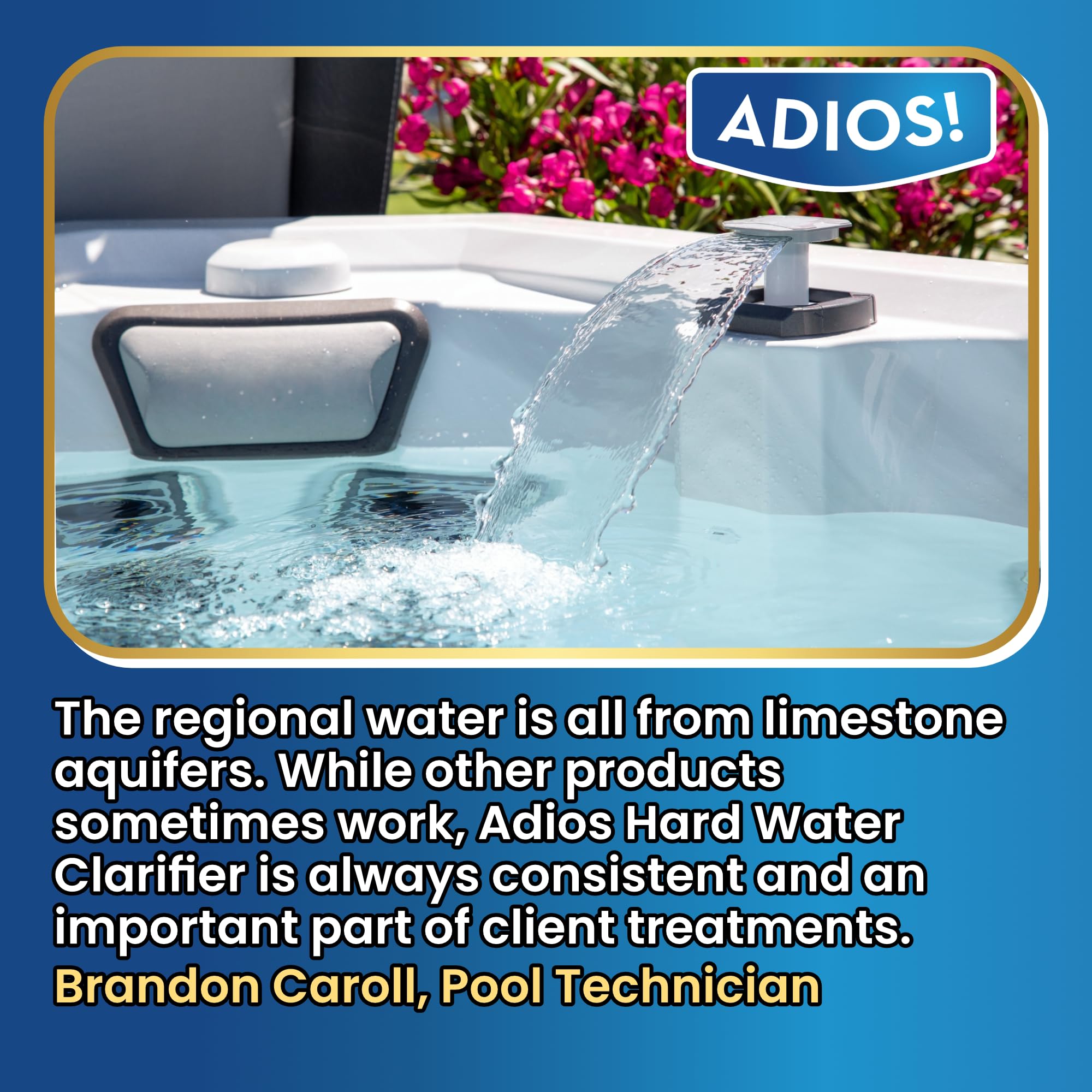 ADIOS! Hard Water Clarifier 32oz packaging
