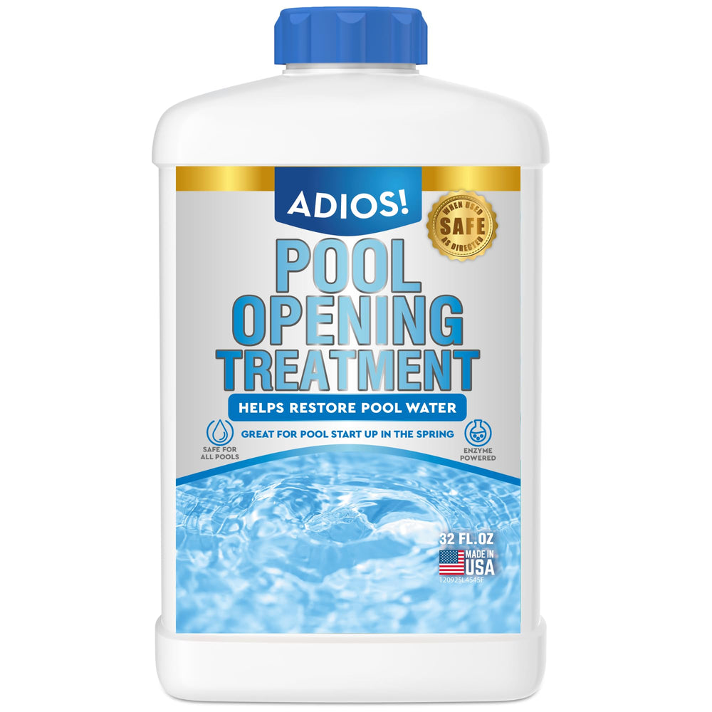 ADIOS! Pool Opener Enzyme and Clarifier 32oz front view
