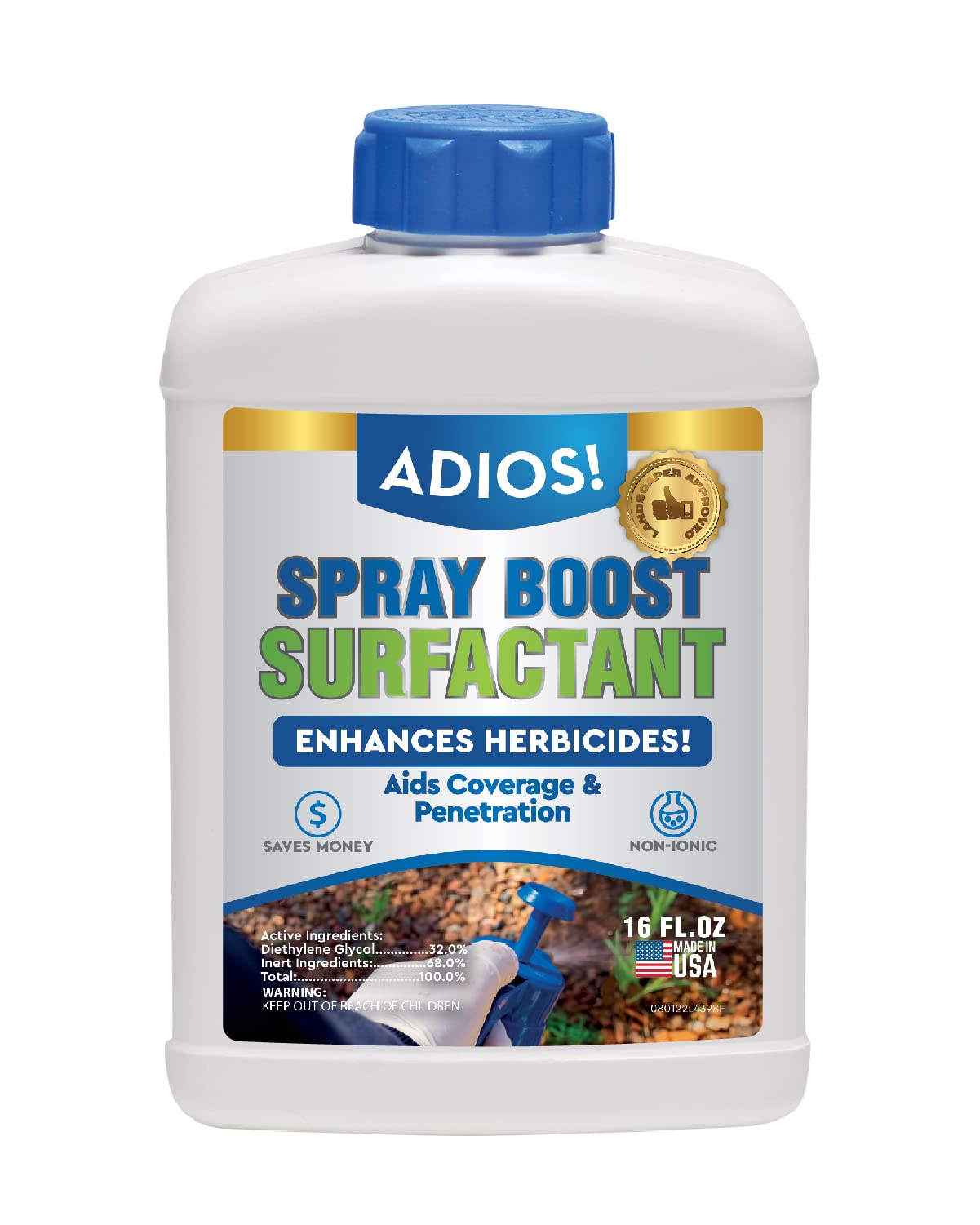 ADIOS! Surfactant 16oz bottle front view