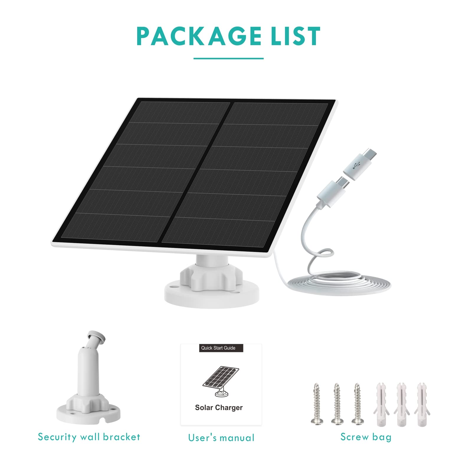 Adjustable bracket of EverExceed 5W solar panel