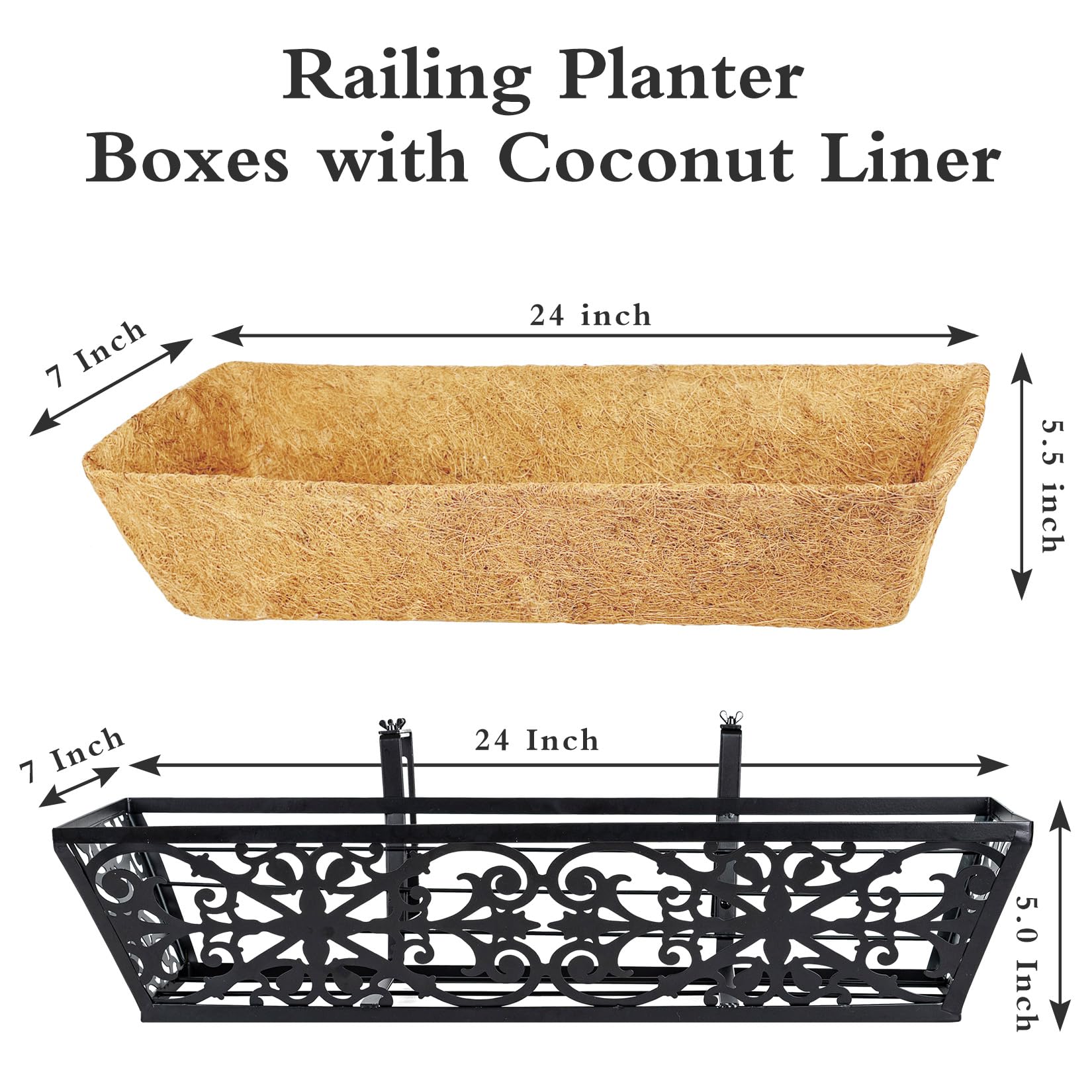 Adjustable brackets included with Karlliu window boxes