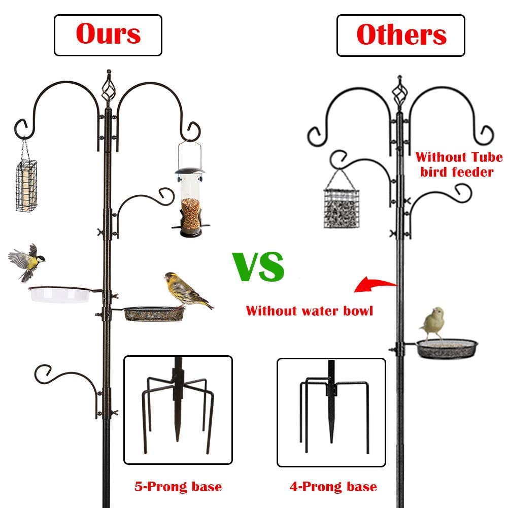 Adjustable component of the MIXXIDEA bird feeder pole