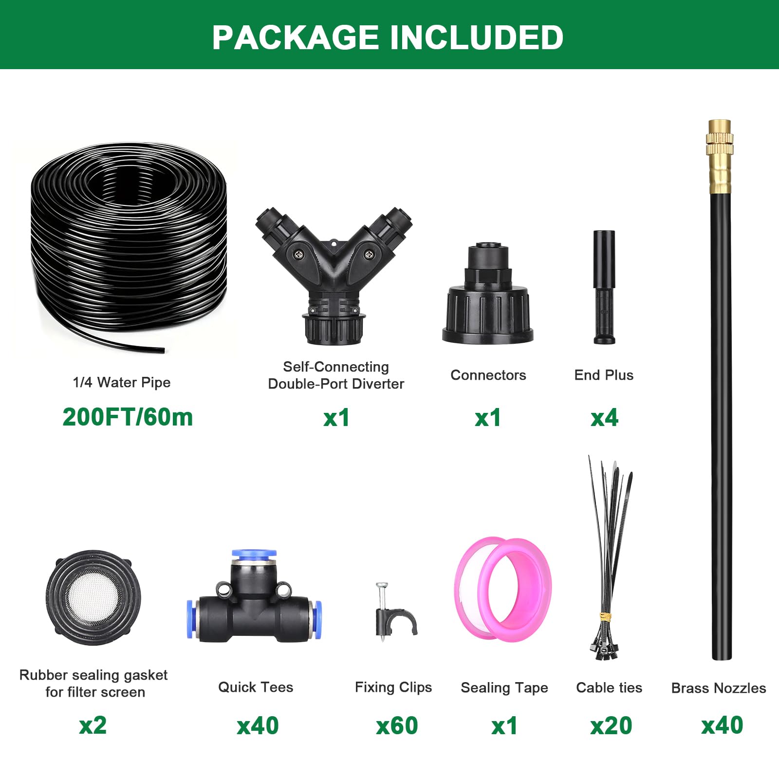 Adjustable copper nozzles close-up for STARREY irrigation system