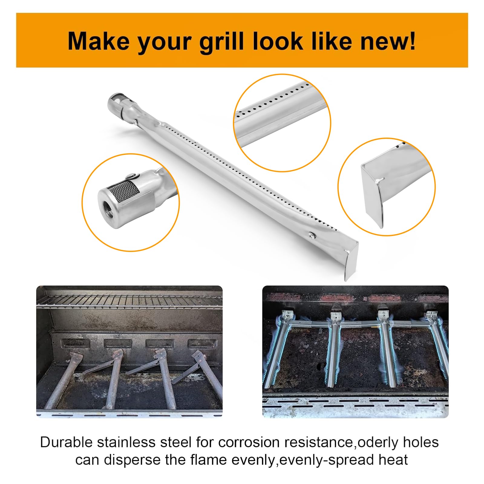 Adjustable crossover tubes from Replace parts grill replacement kit