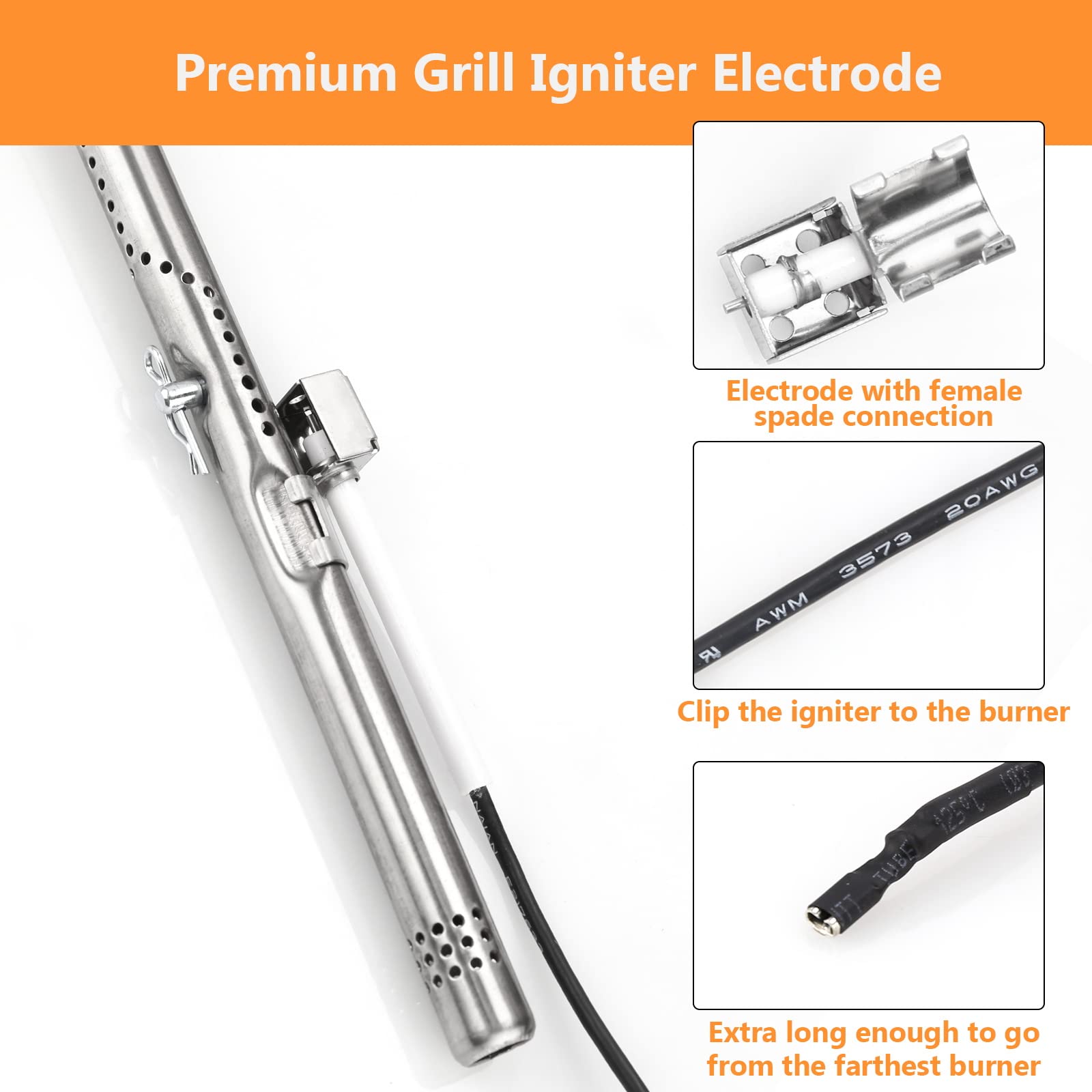 Adjustable crossover tubes included in Hisencn grill parts kit