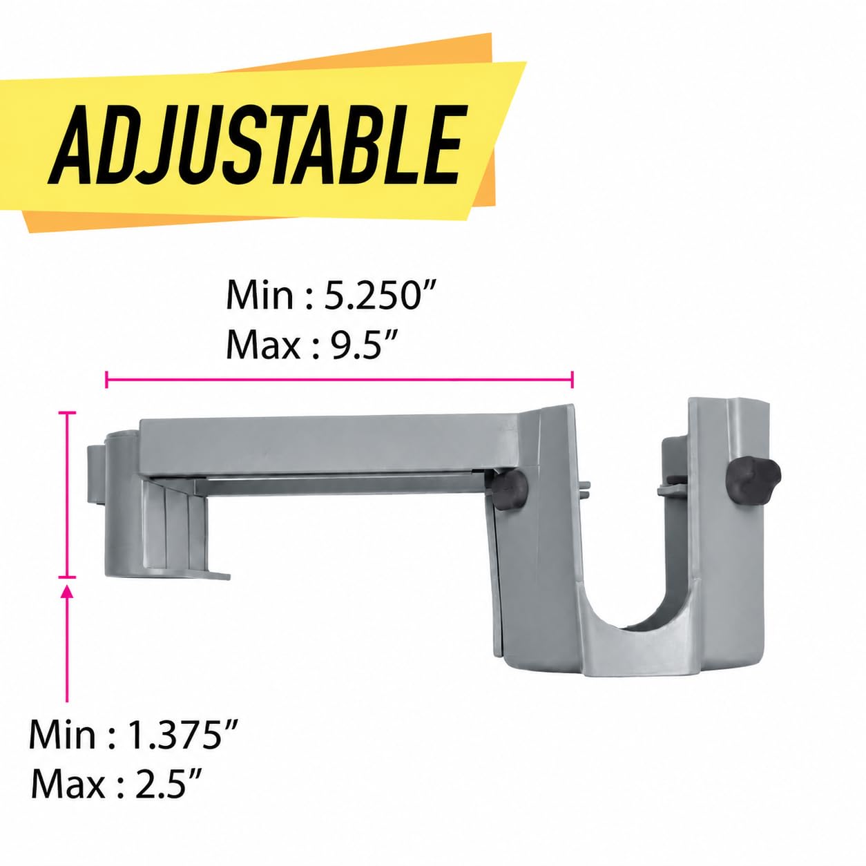 Adjustable cup holder on above ground pool rail