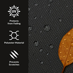 Adjustable drawstring feature on round fire pit cover