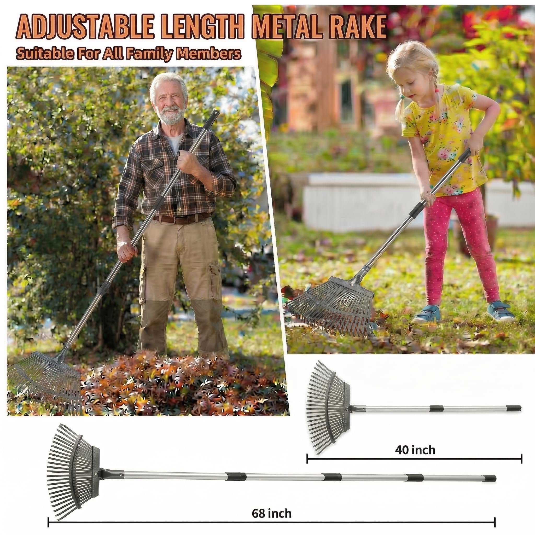 Adjustable handle sections of the YIAD DRAGON HORSE rake