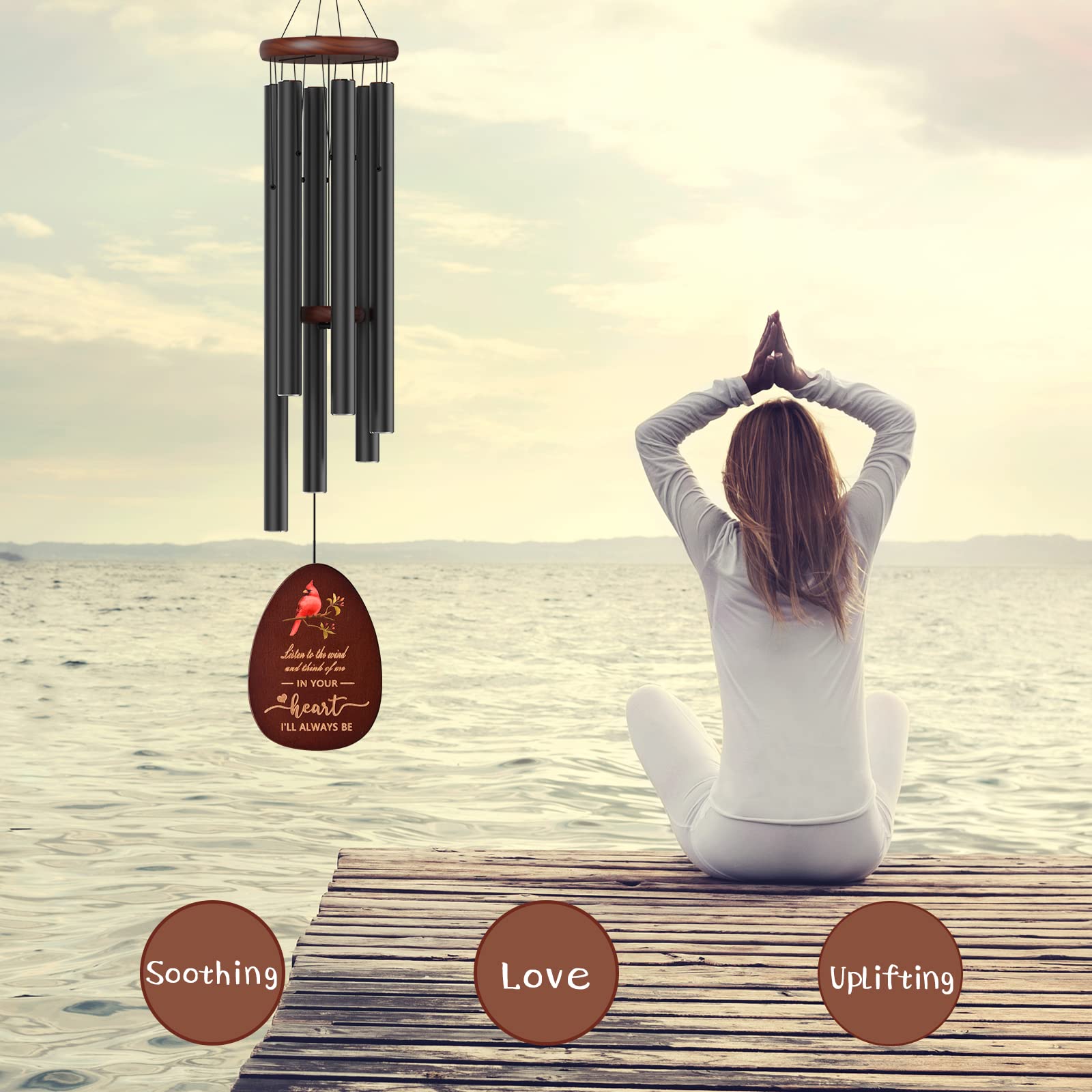 Adjustable hardwood striker of Suntimber wind chimes
