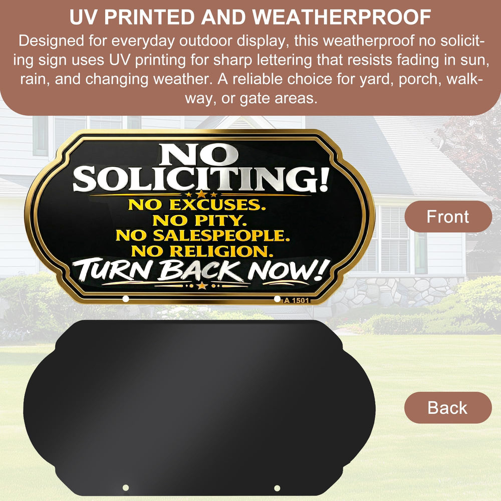 Adjustable height feature of DXSIGN no soliciting sign