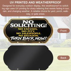 Adjustable height feature of DXSIGN no soliciting sign