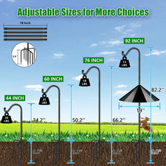 Adjustable height feature of FEED GARDEN Bird Feeder Pole