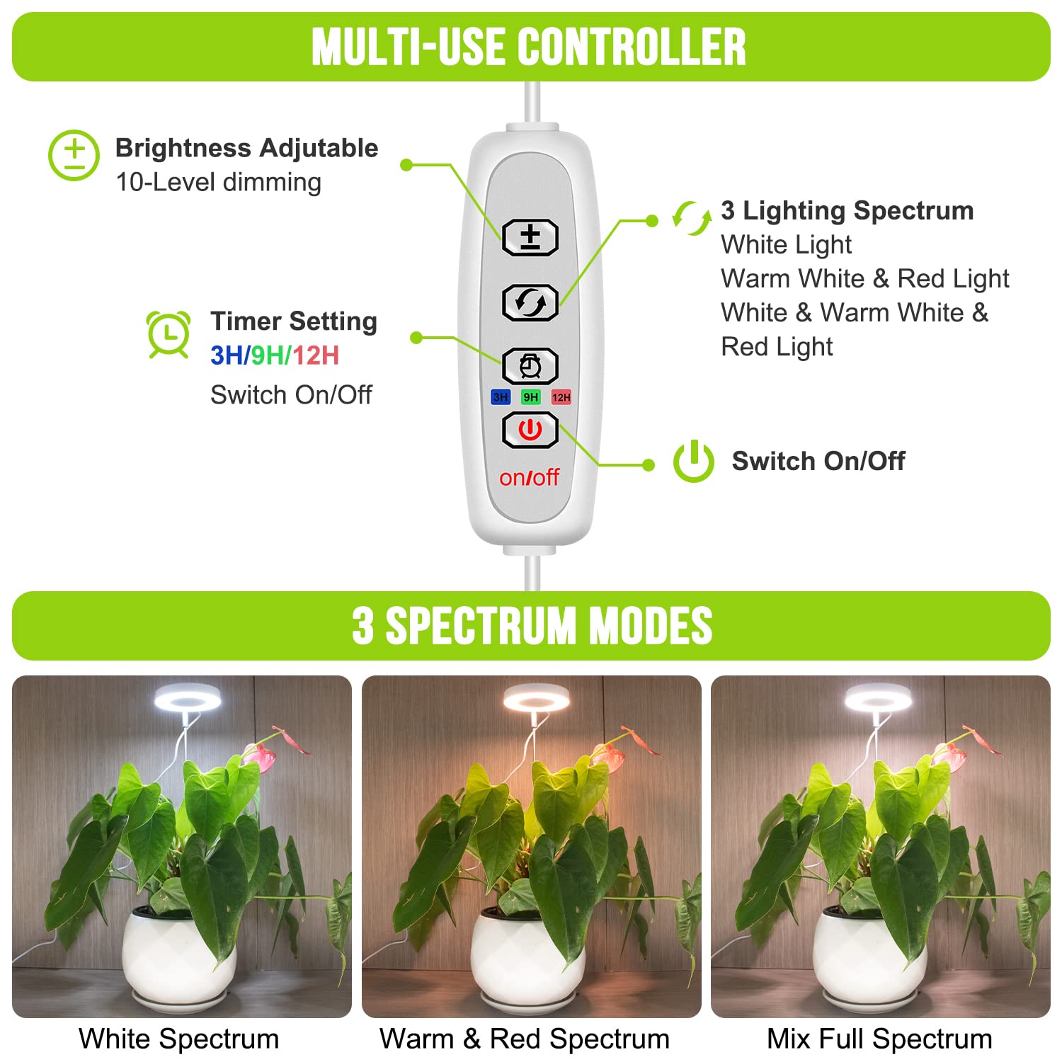 Adjustable height feature of Kullsinss grow light