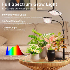 Adjustable height feature of LBW grow light with dual heads