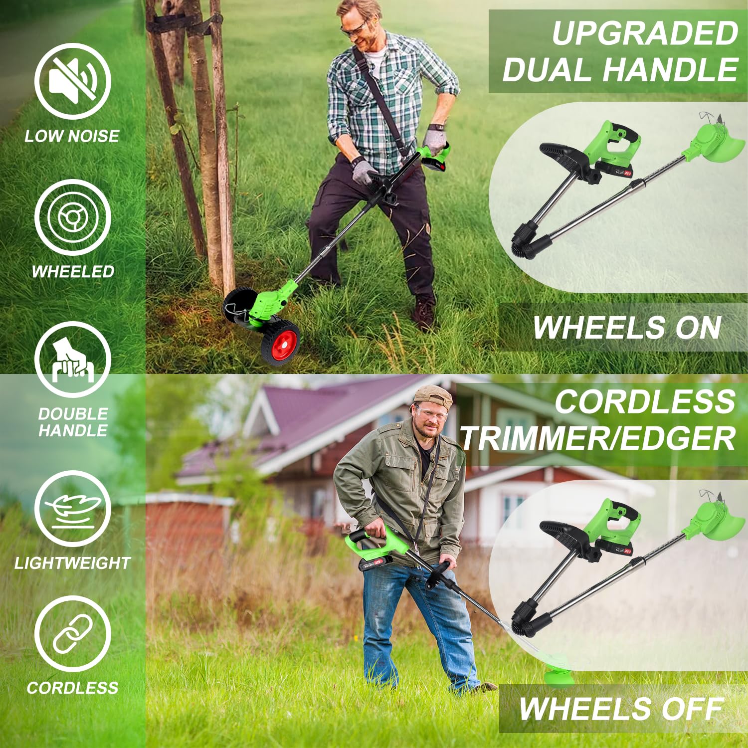 Adjustable height feature of SHGYMY Cordless Trimmer