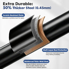 Adjustable height sections of Anovo flag pole