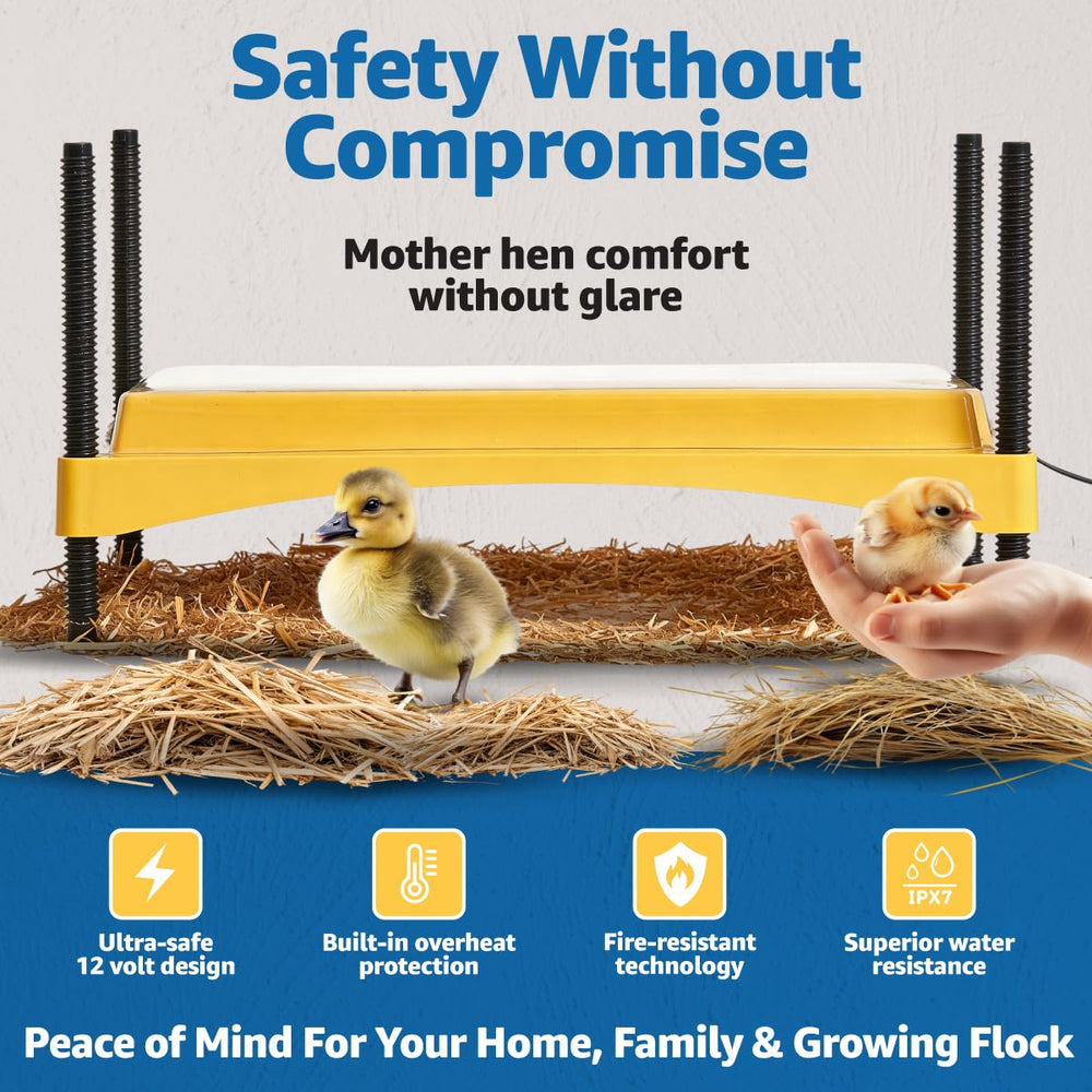 Adjustable legs of Brinsea Ecoglow Safety 1200 brooder
