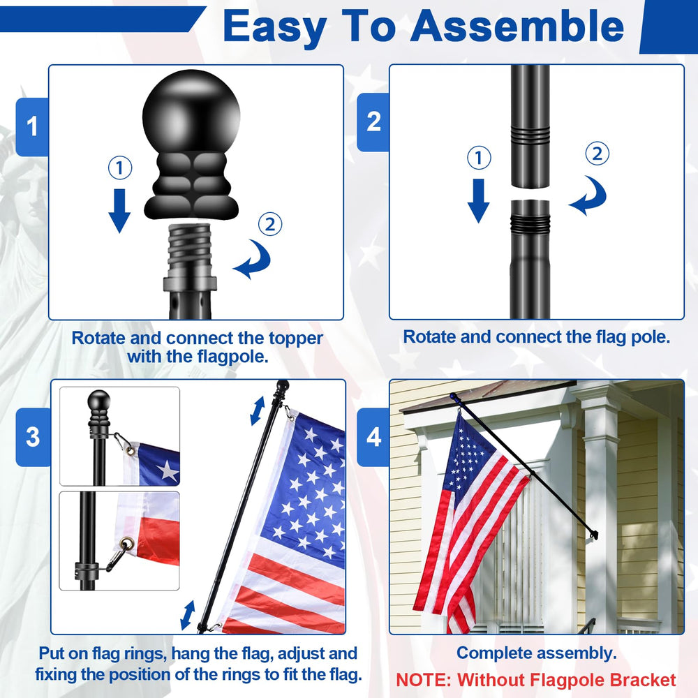 Adjustable length feature of BONWIN Flag Pole