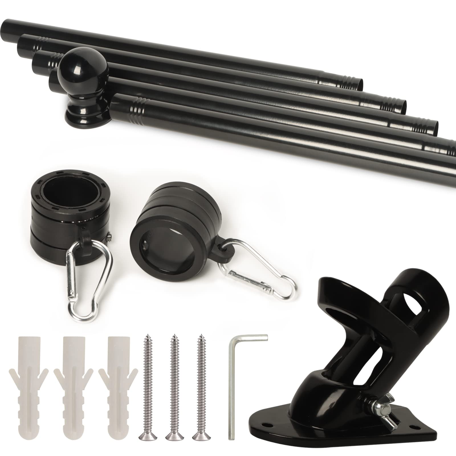 Adjustable length feature of NELXINJO flag pole kit