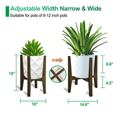 Adjustable Rnined Plant Stand showcasing pot placement
