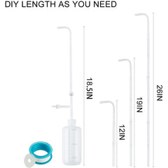 Adjustable spout of BKSAI watering bottle showing three lengths