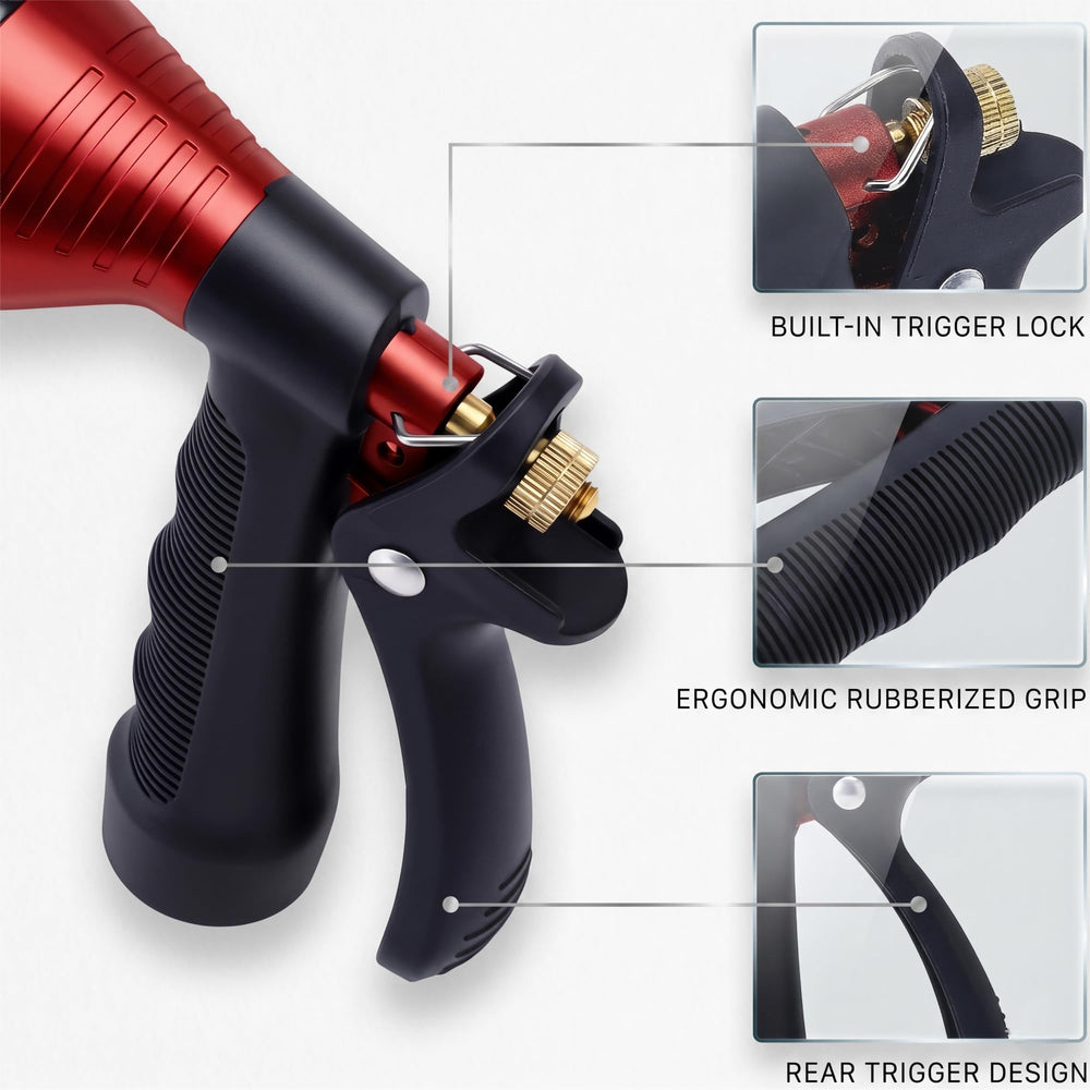 Adjustable spray pattern of GREEN MOUNT hose nozzle demonstration