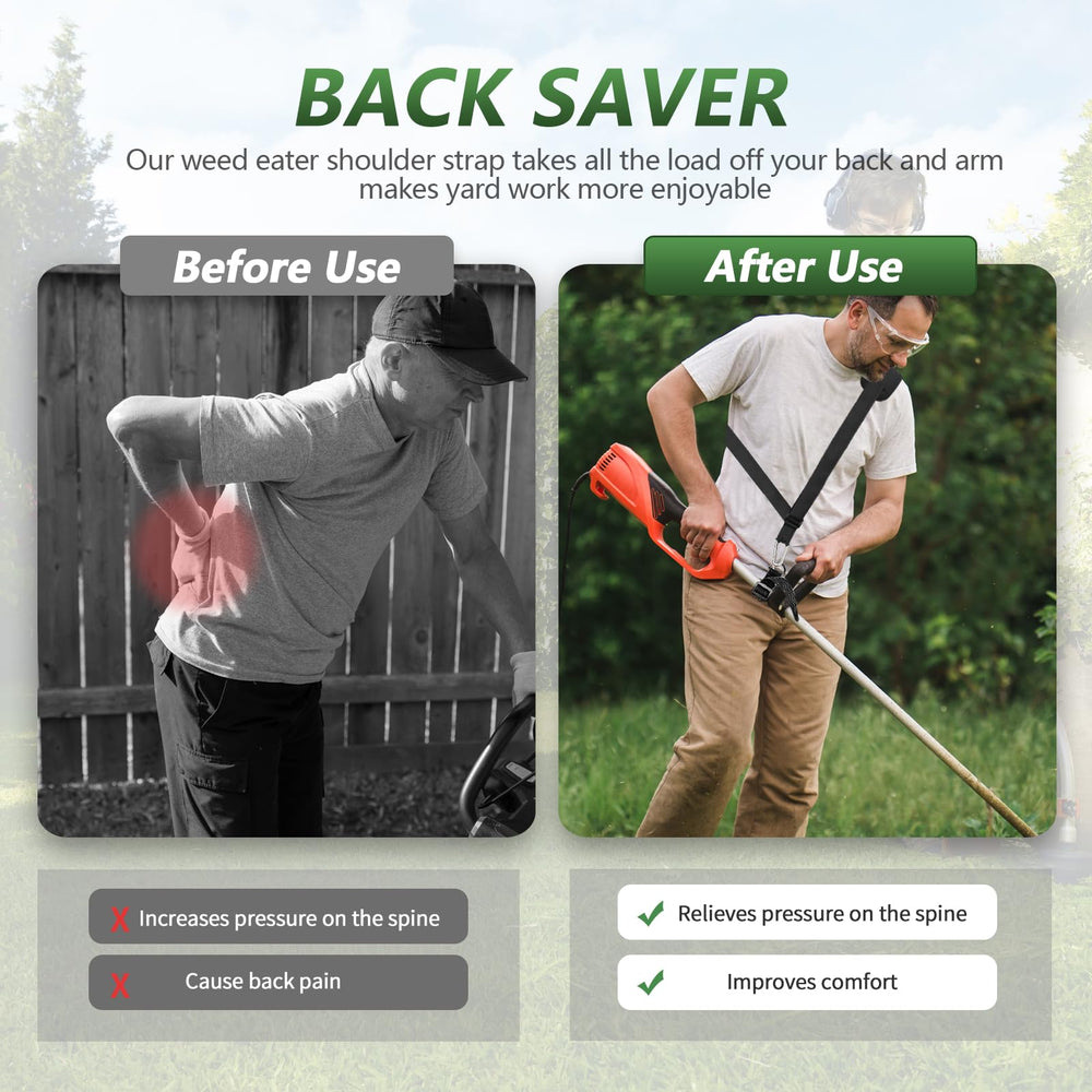 Adjustable strap length of Tecreddy Weed Eater Shoulder Strap