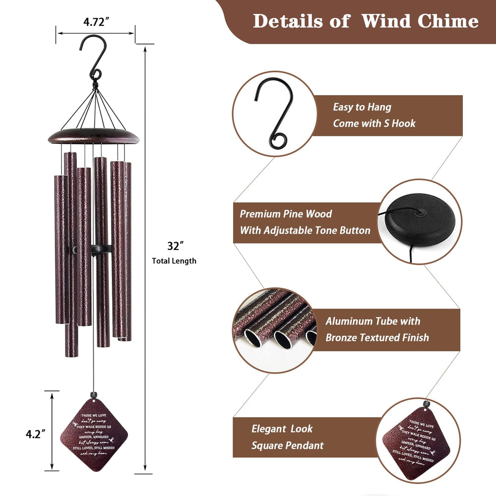 Adjustable striker for different tones on wind chimes